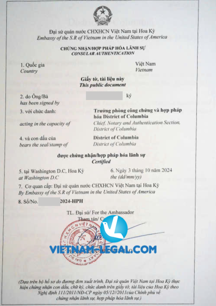 Bộ giấy tờ công ty Mỹ VN