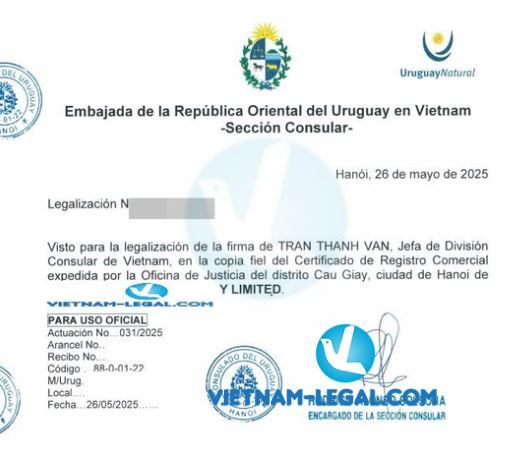 DKKD của Vn dùng tại Uruguay