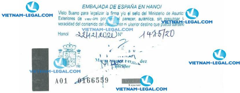 Hợp pháp hóa Thư ủy quyền Việt Nam sử dụng tại Tây Ban Nha ngày 22 12 2020