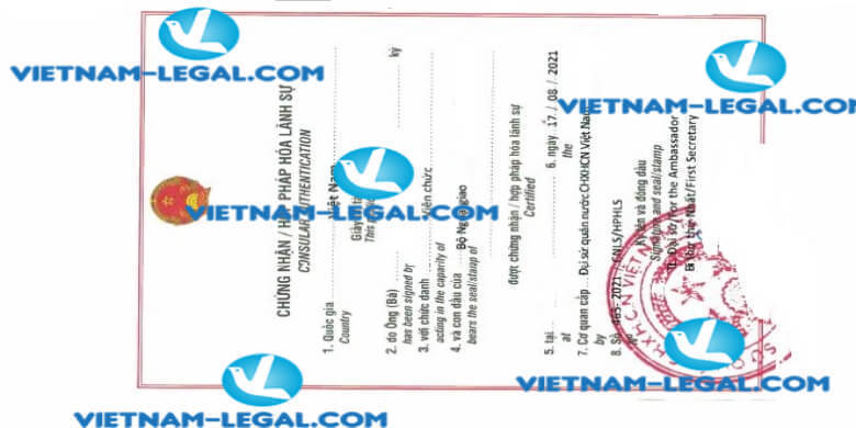Kết quả Xác nhận Kinh nghiệm số 465 cấp tại Úc sử dụng tại Việt Nam ngày 17 08 2021