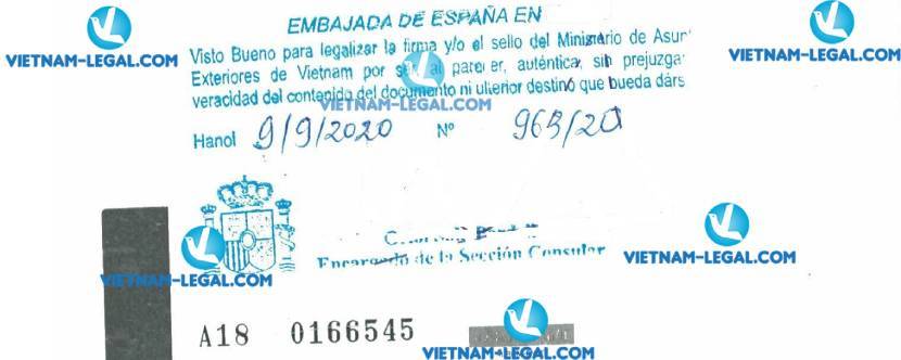 Kết Quả Chứng Nhận Lãnh Sự Giấy Khai Sinh Việt Nam Sử Dụng Tại Tây Ban Nha Ngày 09 09 2020