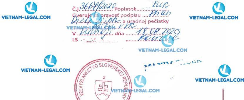 Kết Quả Chứng Nhận Lãnh Sự Lý Lịch Tư Pháp Việt Nam Sử Dụng Tại Slovakia Ngày 18 08 2020