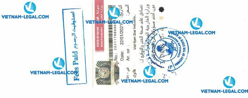 Kết Quả Hồ sơ công ty Việt Nam Sử Dụng Tại Qatar Ca ta Ngày 22 03 2021