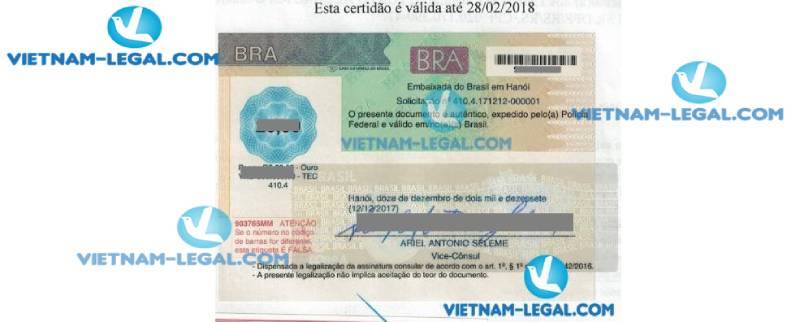 Kết Quả Hợp Pháp Hóa Giấy Tờ Brazil Sử Dụng Tại Việt Nam