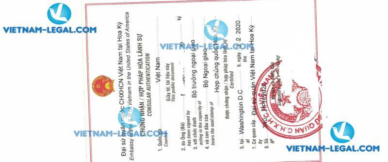 Kết Quả Hợp Pháp Hóa Lãnh Sự Giấy Tờ Công Ty Bang Maryland Mỹ Sử Dụng Tại Việt Nam ngày 03 02 2020