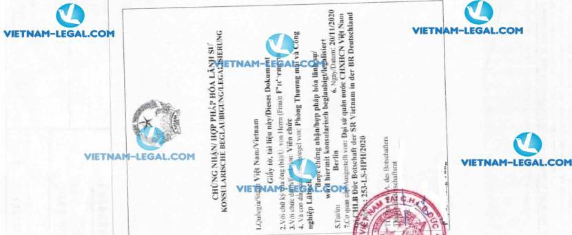 Kết quả Giấy Chứng Nhận Xuất Xứ của Đức sử dụng tại Việt Nam ngày 20 11 2020