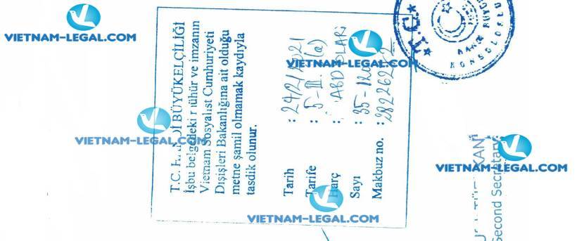 Kết quả Mẫu đăng ký xuất khẩu tại Việt Nam sử dụng tại Thổ Nhĩ Kỳ ngày 24 02 2021