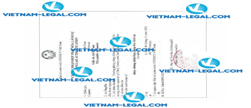 Kết quả hợp pháp hóa Bản sao kê Ngân hàng cấp tại Mỹ sử dụng tại Việt Nam ngày 28 10 2021