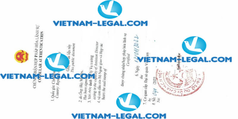 Kết quả hợp pháp hóa Bằng Đại học Nam Phi sử dụng tại Việt Nam ngày 12 01 2022