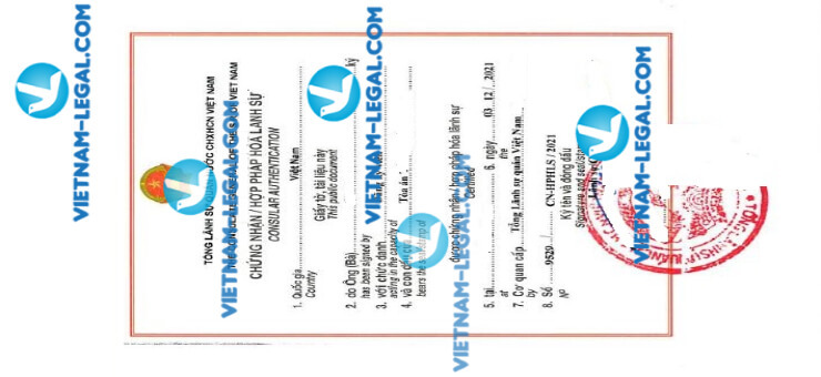 Kết quả hợp pháp hóa Bằng đại học Trung Quốc sử dụng tại Việt Nam ngày 03 12 2021