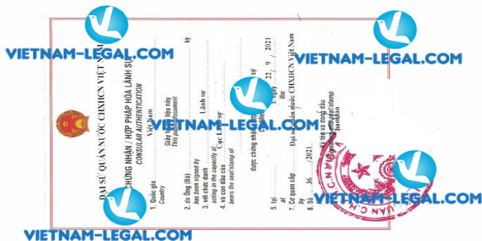 Kết quả hợp pháp hóa Chứng chỉ kế toán cấp tại Malaysia sử dụng tại Việt Nam ngày 22 9 2021