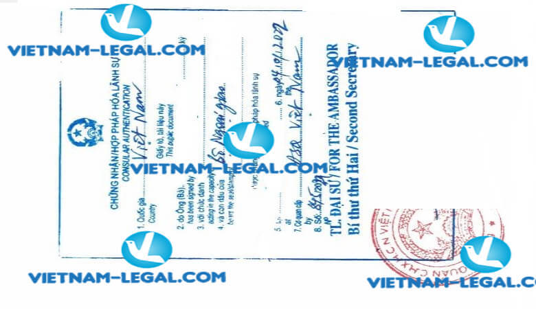 Kết quả hợp pháp hóa Giấy Li hôn cấp tại Thụy Điển sử dụng tại Việt Nam ngày 04 01 2022