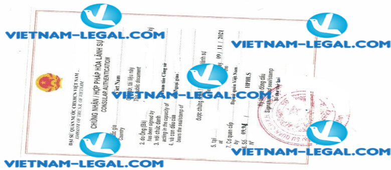 Kết quả hợp pháp hóa LLTP cấp tại Thái Lan sử dụng tại Việt Nam ngày 9 11 2021
