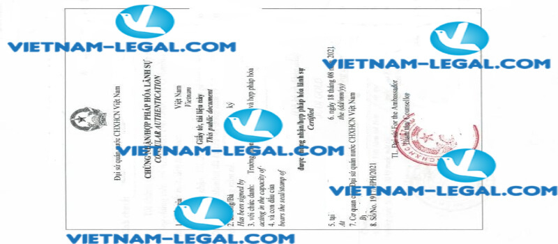 Kết quả hợp pháp hóa Thư ủy quyền cấp tại Mỹ sử dụng tại Việt Nam ngày 18 08 2021