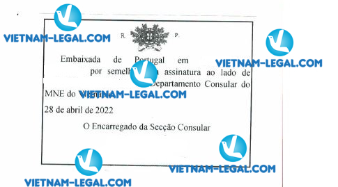 Kết quả hợp pháp hóa Trích lục kết hôn Việt Nam sử dụng tại Bồ Đào Nha ngày 28 4 2022