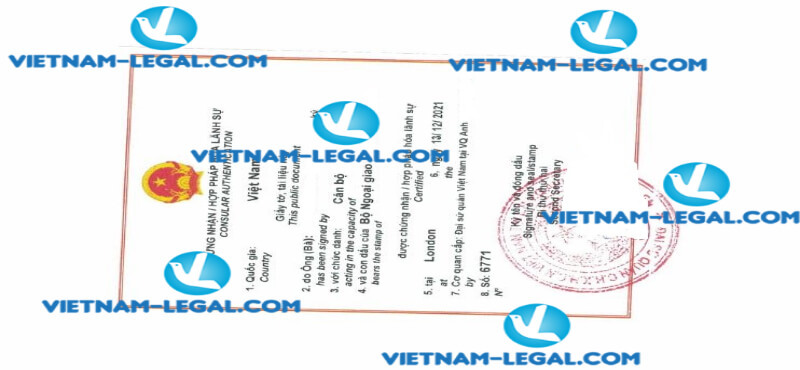 Kết quả hợp pháp hóa chứng chỉ C1 cấp tại UK sử dụng tại Việt Nam ngày 13 12 2021