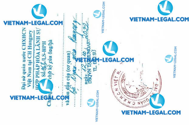 Kết quả hợp pháp hóa giấy tờ Dược phẩm cấp từ Hungary sử dụng tại Việt Nam ngày 12 10 2022