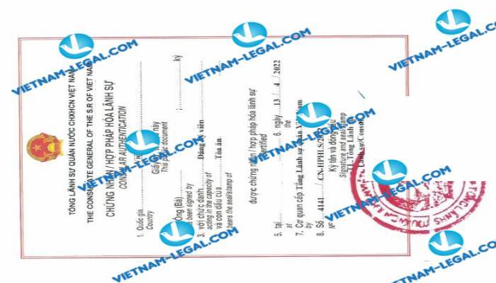 Kết quả hợp pháp hóa lãnh sự Pháp lệnh Đăng kí kinh doanh cấp tại Trung Quốc sử dụng tại Việt Nam ngày 13 4 2022