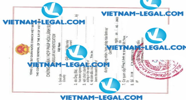 Kết quả hợp pháp hóa lãnh sự Xác nhận kinh nghiệm cấp tại Trung Quốc sử dụng tại Việt Nam ngày 18 02 2022