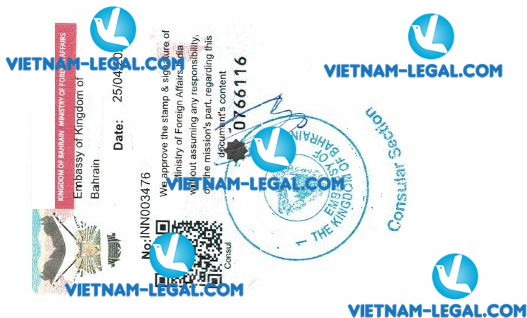 Kết quả hợp pháp hóa thư ủy quyền Việt Nam sử dụng tại Ba ranh ngày 25 4 2022