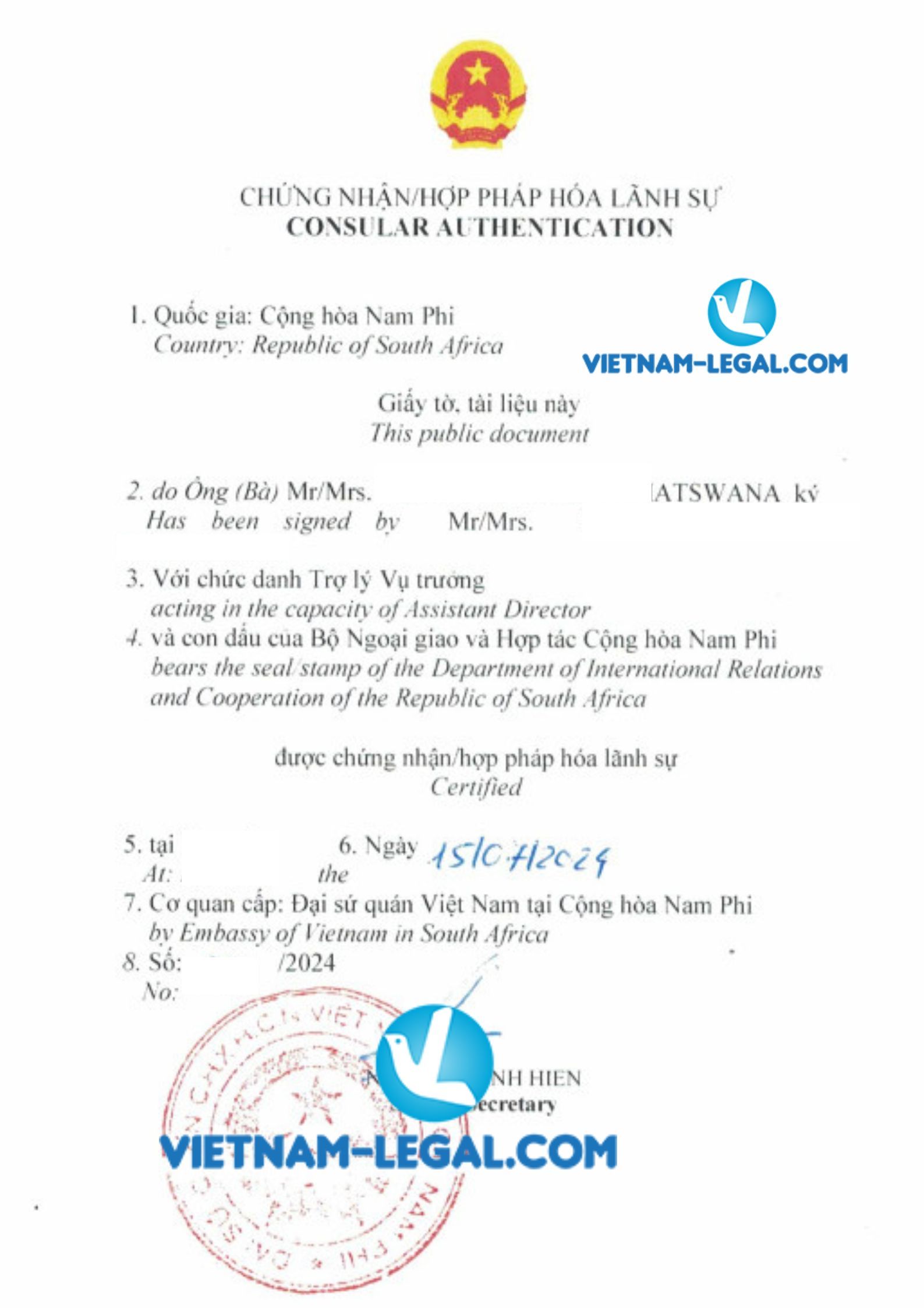 Nam Phi Kết Hôn Vn