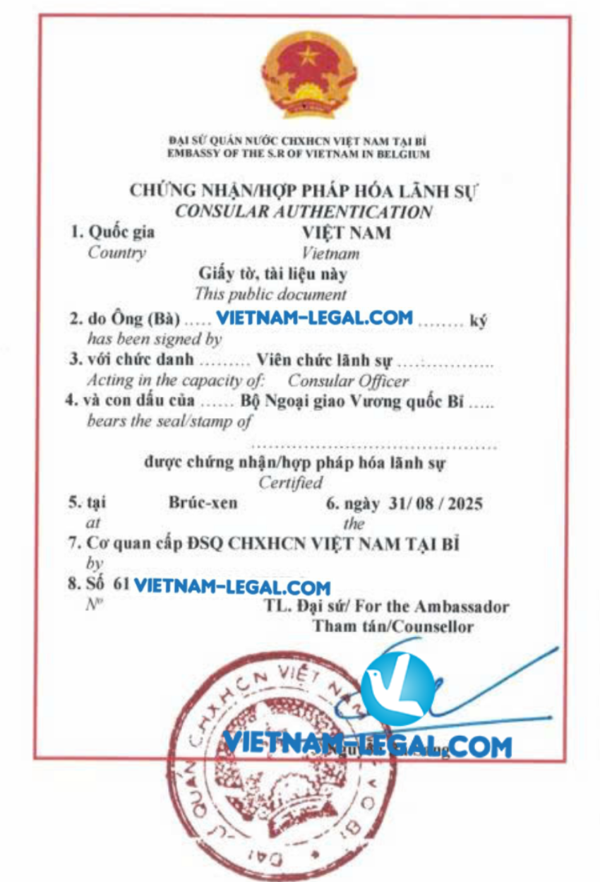 Bằng ĐH của Bỉ dùng tại VN