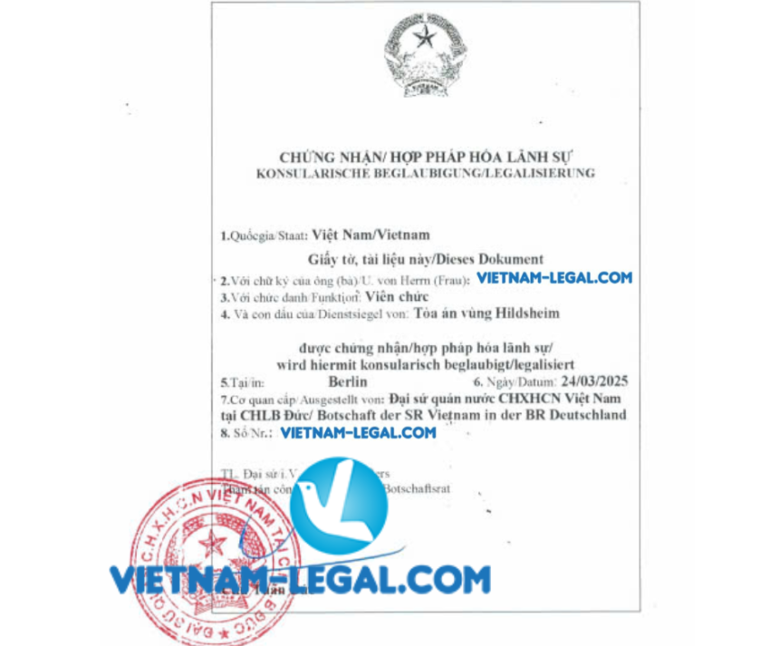 Chứng chỉ ISO Đức về Việt Nam