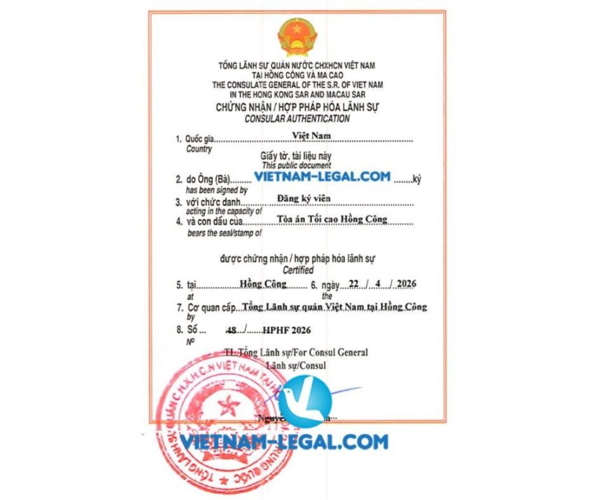 Giấy Kết hôn HK VN 22 04 26