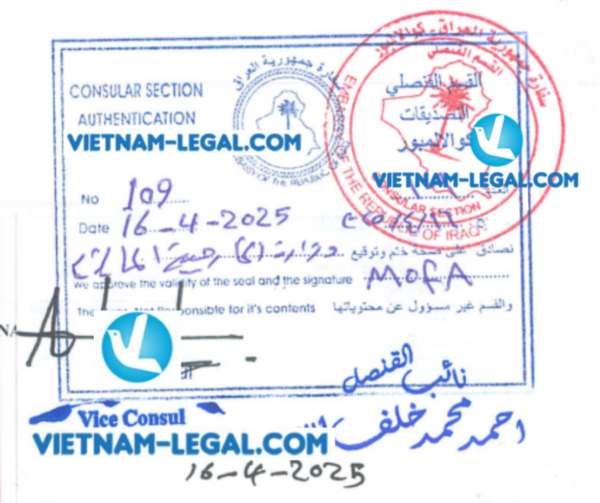 HPH ĐKKD Vn đi Iraq