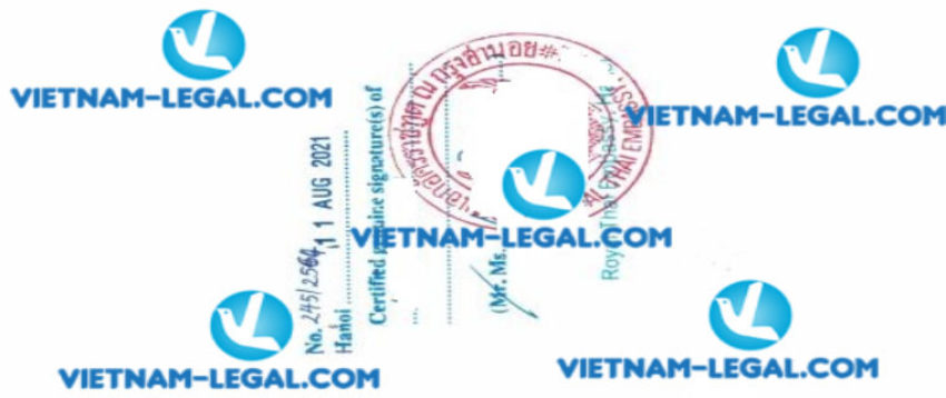 Kết quả Thông báo nộp thuế vào NSNN cấp tại Việt Nam sử dụng tại Thái Lan ngày 11 08 2021