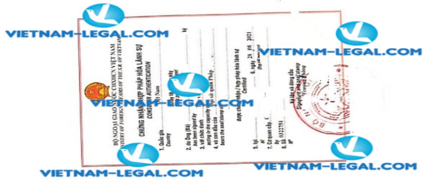 Kết quả hợp pháp hóa Bằng Đại học cấp tại Pháp sử dụng tại Việt Nam ngày 28 08 2021