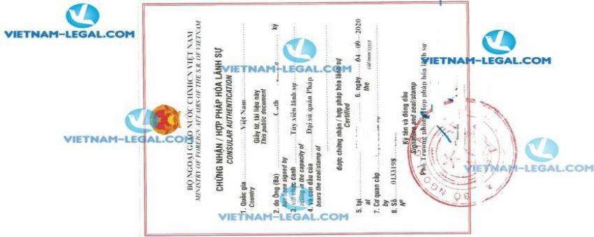 Kết Quả Bằng Đại Học Cấp Từ Pháp Sử Dụng Tại Việt Nam ngày 04 09 2020