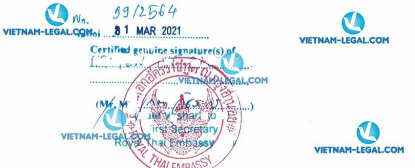 Kết Quả Chứng Chỉ Của Công Ty Việt Nam Sử Dụng Tại Thái Lan Ngày 31 03 2021
