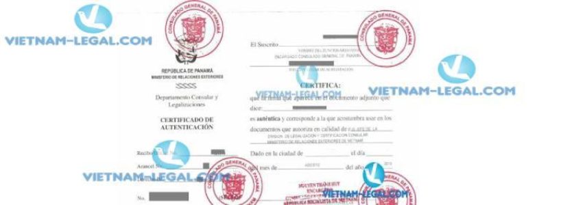 Kết Quả Chứng Nhận Lãnh Sự Giấy Tờ Việt Nam Sử Dụng Tại Panama Tháng 8 2019