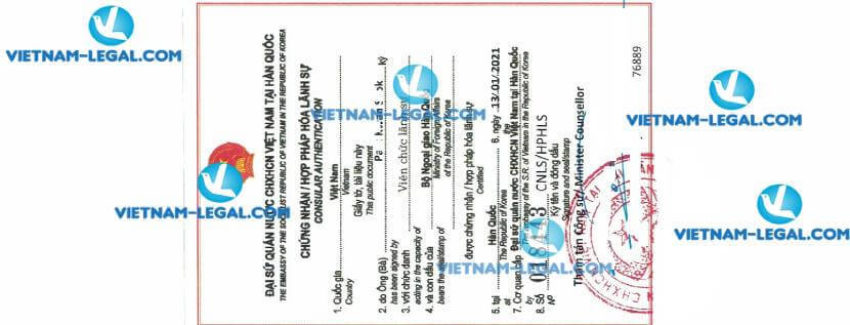 Kết Quả Giấy Đăng Ký Kinh Doanh Của Hàn Quốc Sử Dụng Tại Việt Nam Ngày 13 01 2021