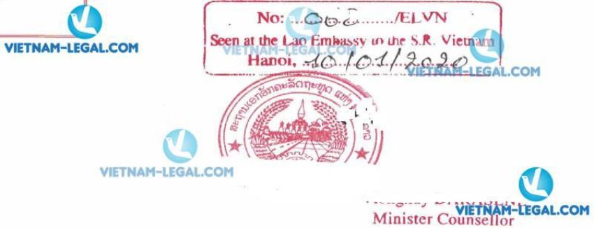 Kết Quả Hợp Pháp Hóa Lãnh Sự Chứng Nhận Quyền Tác Giả Việt Nam Sử Dụng Tại Lào Ngày 10 01 2020