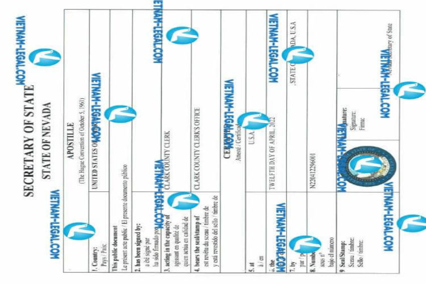 Kết quả Apostille Giấy cấp hôn cấp tại Mỹ sử dụng tại Đức ngày 20 4 2022