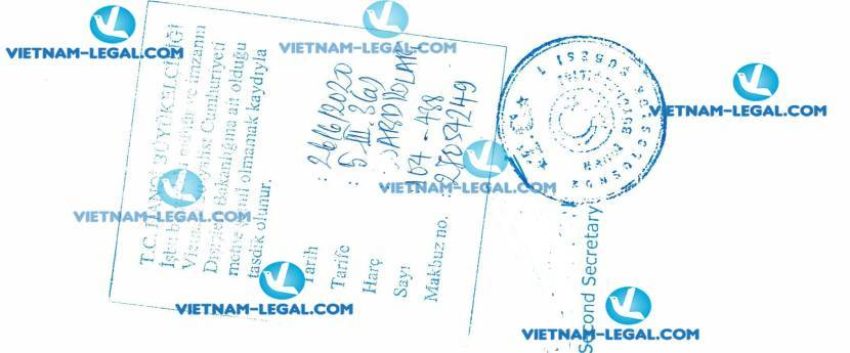 Kết quả Chứng nhận lãnh sự mẫu đăng ký xuất khẩu tại Việt Nam sử dụng tại Thổ Nhĩ Kỳ ngày 26 06 2020