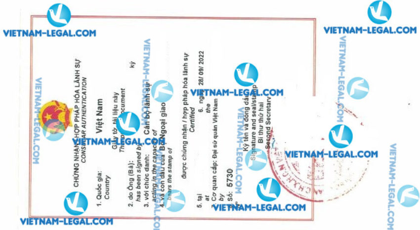 Kết quả hợp pháp hóa Bằng từ Cộng Hòa Síp sử dụng tại Việt Nam ngày 28 9 2022