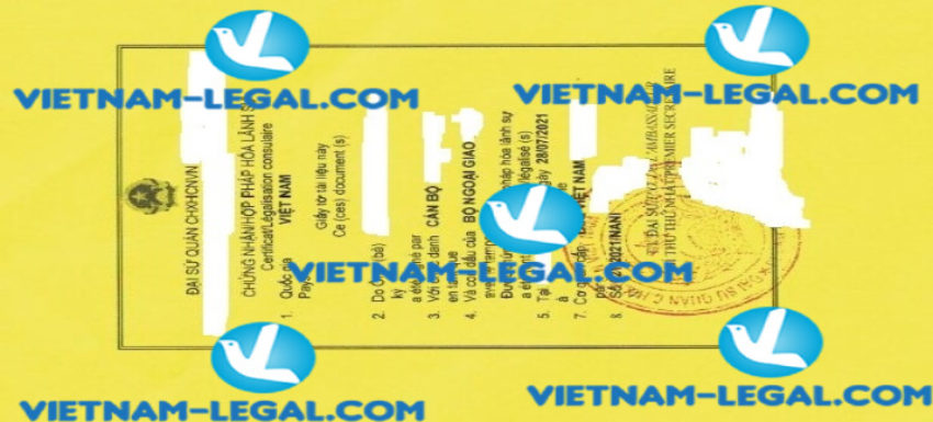 Kết quả hợp pháp hóa Bằng đại học cấp tại Pháp sử dụng tại Việt Nam ngày 28 07 2021