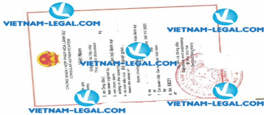Kết quả hợp pháp hóa giấy tờ BVI sử dụng tại Việt Nam ngày 04 11 2021