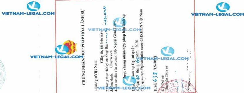 Kết quả hợp pháp hóa lãnh sự Giấy chứng tử Lit va Lithuania sử dụng tại Việt Nam ngày 10 06 2020