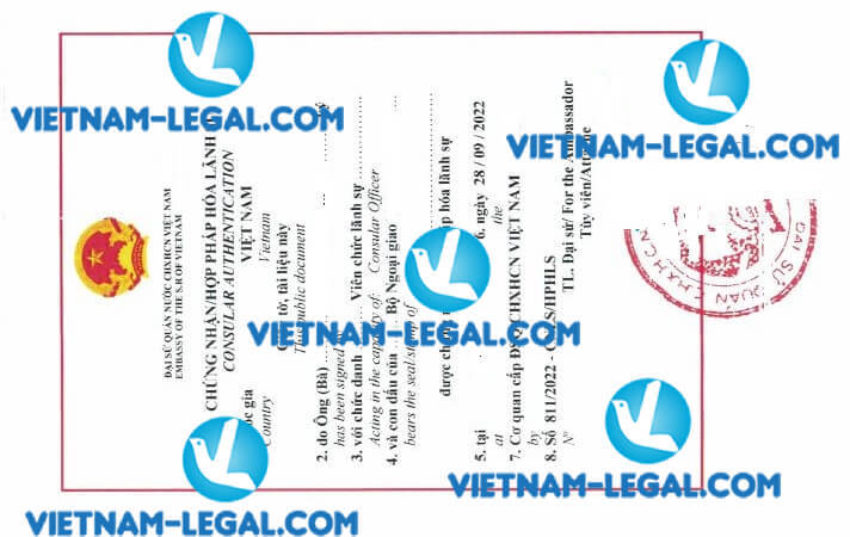 Kết quả hợp pháp hóa lãnh sự Lí lịch tư pháp Bỉ sử dụng tại Việt Nam ngày 28 9 2022