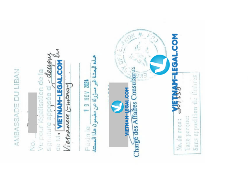 Thư ủy quyền VN dùng tại Lebanon