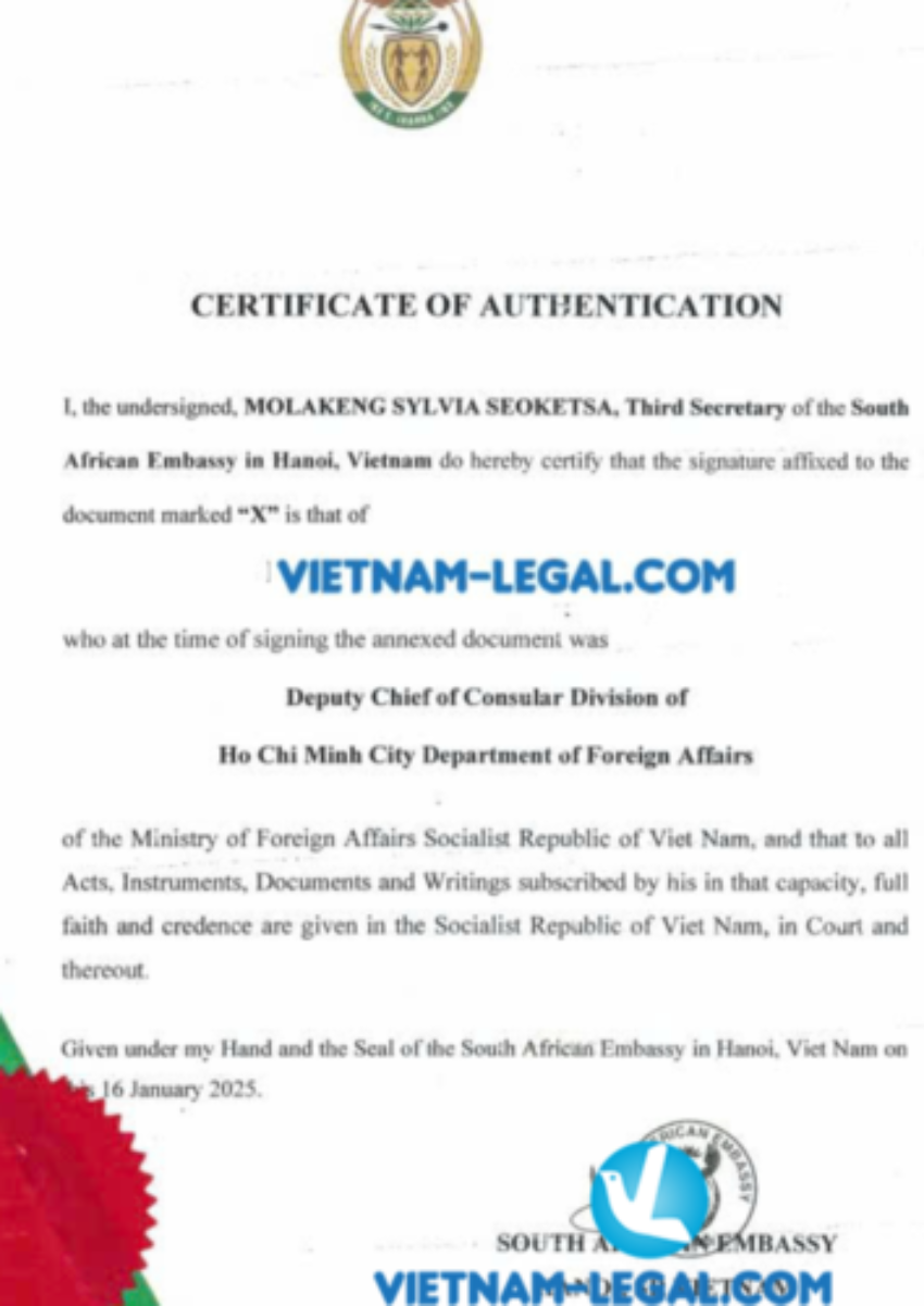 Tài liệu cty VN sử dụng tại Nam Phi
