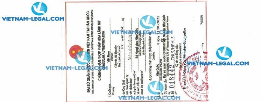 Result of Company Audit Report of Korea for use in Vietnam on 13 01 2021