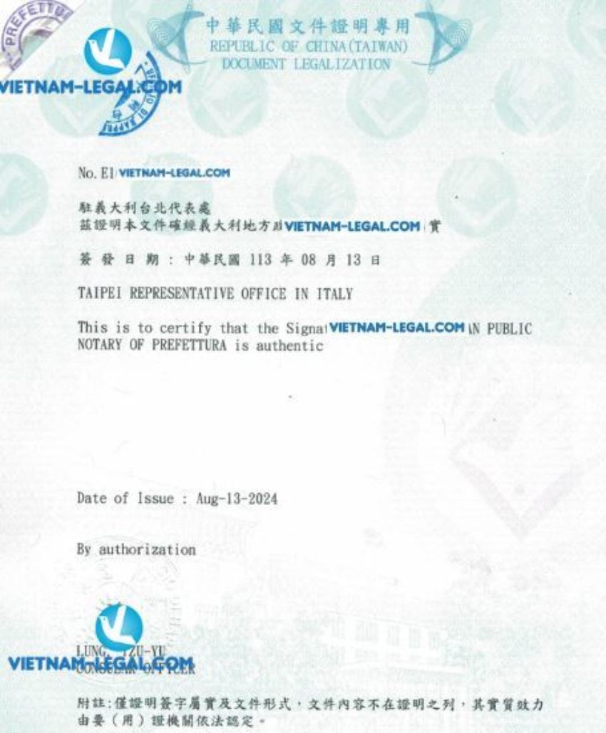Ý dùng tại Đài loan