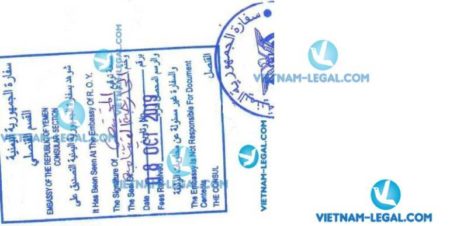 Kết Quả Chứng Nhận Lãnh Sự Hóa Đơn Thương Mại Việt Nam Sử Dụng Tại Yemen Tháng 10 2019