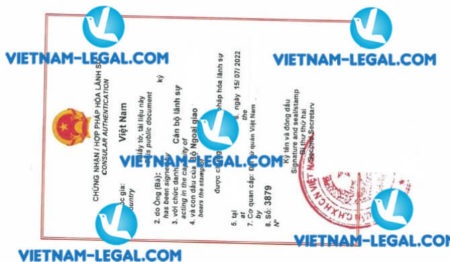 Kết quả Hợp pháp hóa Set Giấy tờ Công ty cấp tại Bahamas sử dụng tại Việt Nam ngày 15 7 2022