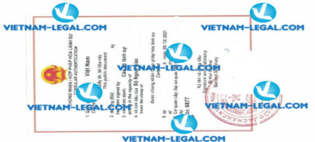 Kết quả hợp pháp hóa Chứng nhận thành lập Công ty cấp tại BVI sử dụng tại Việt Nam ngày 20 12 2021